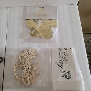 Charming Wedding Day Celebrate Banner & Picture Frame Decor Set